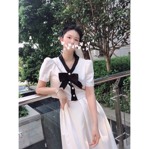 Áo Sơ Mi Thắt Nơ Kèm Chân Váy Dài Phong Cách 2021 | BigBuy360 - bigbuy360.vn
