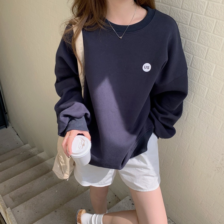 Áo sweater IELGY cổ tròn dáng rộng thời trang cho nam và nữ