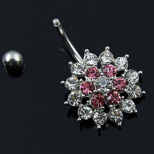 Khuyên Rốn Đính Đá Hình Hoa Sang Trọng