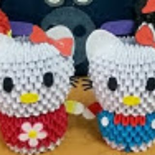 Origami đôi 3D xếp sẵn