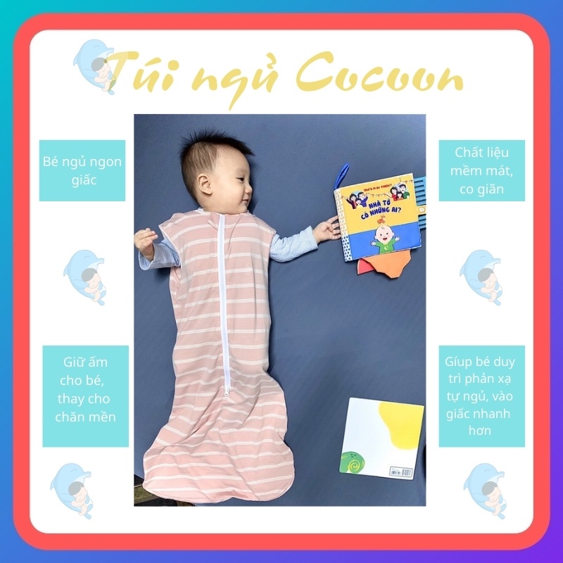 Túi Ngủ Cocoon Chính Hãng Giúp Bé Duy Trì Phản Xạ Tự Ngủ, Ngủ Ngon Và Giữ Ấm Cho Bé Thay Chăn Mền