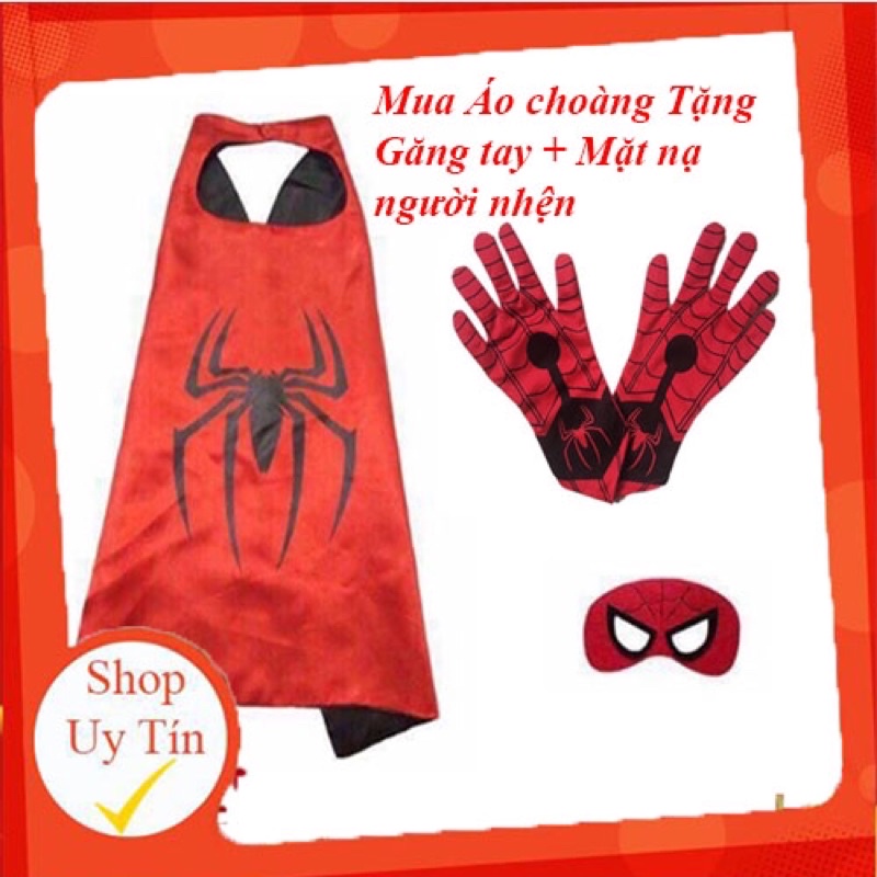 Áo choàng người nhện SPider Man dành cho bé trai