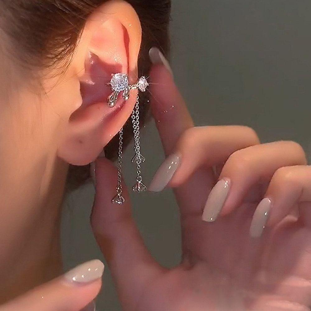 Khuyên Kẹp Tai Thời Trang Cá Tính Cho Nữ|Khuyên Tai Dáng Dài Phong Cách Retro Thời Trang