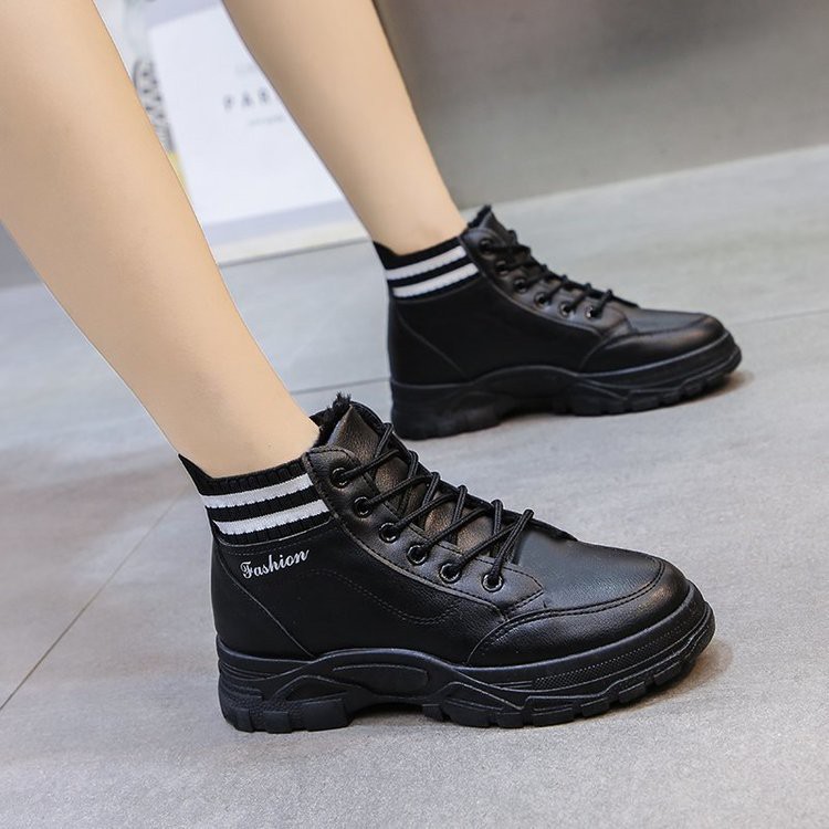 Giày Boots Nữ, Giày Nữ Cổ Cao Độn Đế Cao 3 Cm Chất Len Mềm Và Cá Tính Dáng Ôm Chân Thoải Mái Minhtushoes Giày Cao Cấp Nu | BigBuy360 - bigbuy360.vn