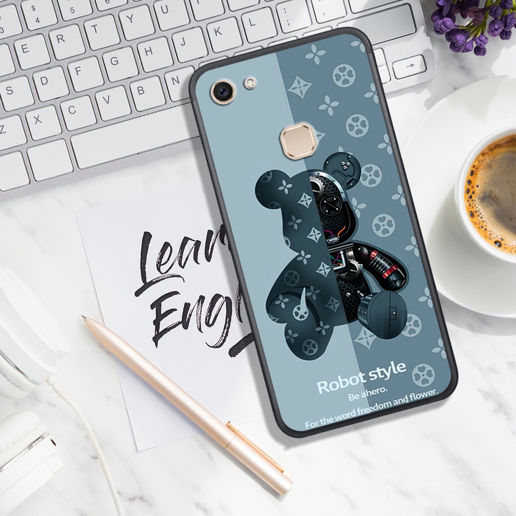 [HOT]ỐP VIVO V7 - V7 PLUS - V9 - Y85 - Y97 - V11i , In Hình Gấu Robot họa tiết L-V màu sắc cực đẹp.