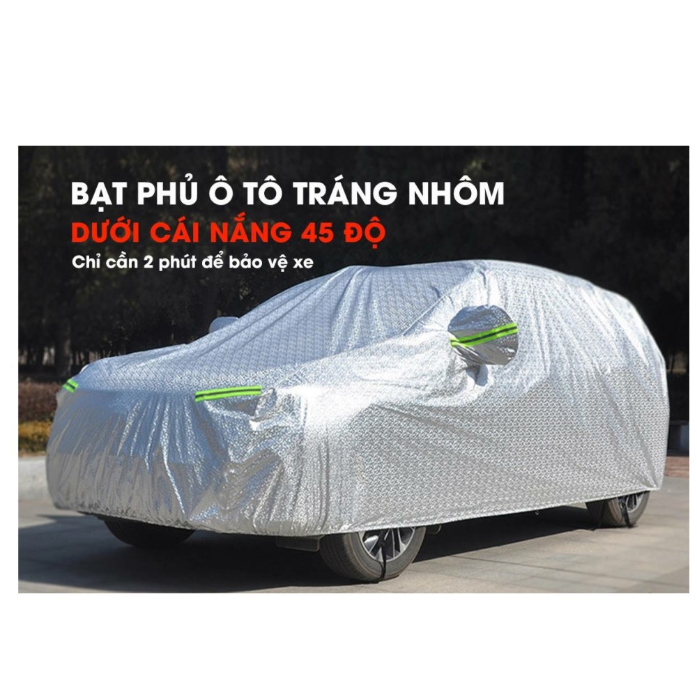 Bạt Phủ Xe ô tô tráng nhôm cách nhiệt 2 lớp chống nóng - dành cho xe ô tô 7 chỗ -innova + Tặng Kẹp Điện Thoại Trên ô tô