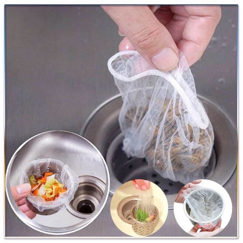 Combo 100 túi lọc rác bồn rửa chén, bát siêu tiện dụng