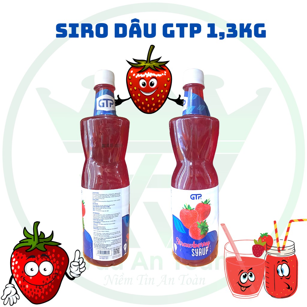 Siro Dâu GTP 1.3kg Hương Vị Đậm Đà, Vị Ngọt Tự Nhiên