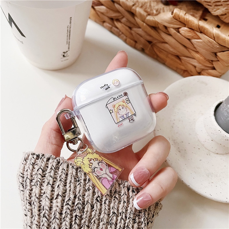 Ốp Bảo Vệ Hộp Đựng Tai Nghe Airpods 3 Trong Suốt Hình Cún Cinnamon Xinh Xắn