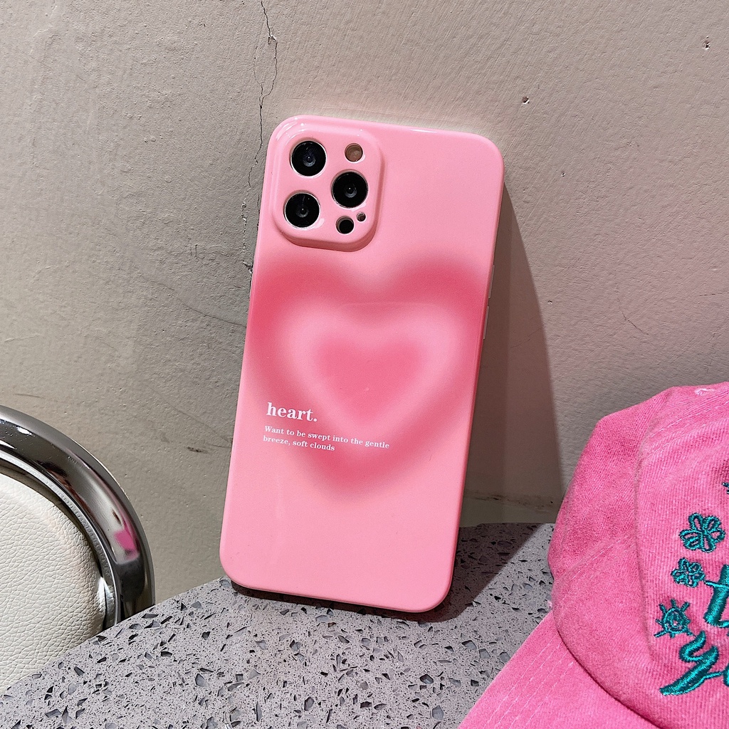 Ốp Điện Thoại Mềm Bảo Vệ Toàn Diện Chống Rơi Họa Tiết Trái Tim Dành Cho IPhone 13 12 11 Pro Max XS XS Max XR XS X
