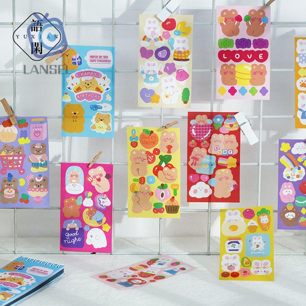 Bộ 50 Tờ Nhãn Dán Hình Thú Hoạt Hình Dễ Thương Dùng Trang Trí Sổ Tay Diy