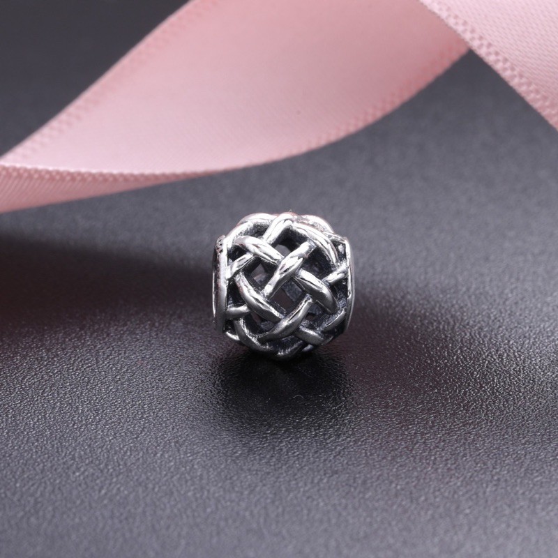 charm pan đan sợi cổ điển bạc s925 cao cấp