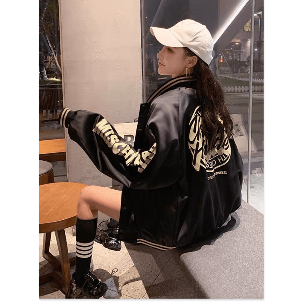 ÁO KHOÁC DÙ NỮ BOMBER PHONG CÁCH BÓNG CHÀY NGẦU ĐẸP CÁ TÍNH