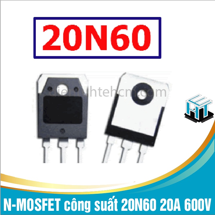 N-MOSFET công suất 20N60 20A 600V TO-220F chính hãng