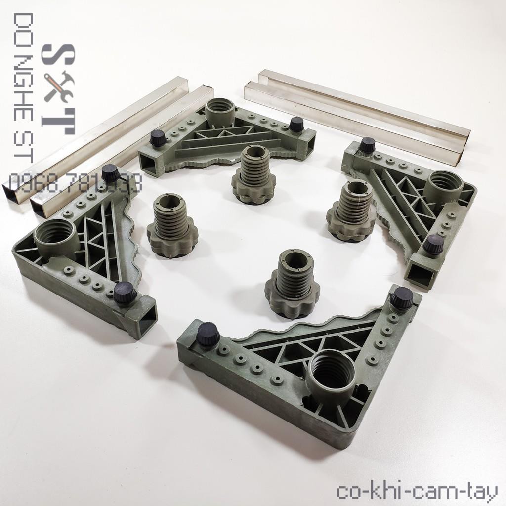 Chân đế máy giặt inox chống rung cho máy giặt tủ lạnh trụ ren điều chỉnh cao thấp - BH 2 năm