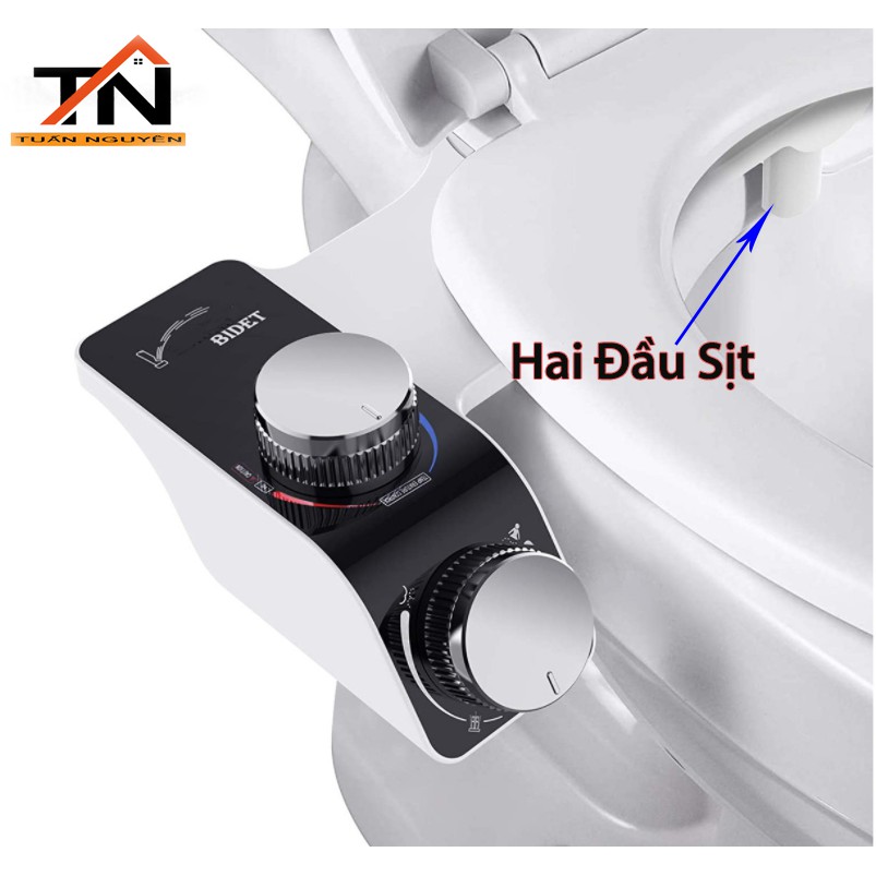Vòi Rửa Hậu Thông Minh, Xịt Hậu 2 Đầu LUVA Bidet B1/B2 (Bản 1 đường nước và Bản 2 Đường Nước Nóng Lạnh) BH 24 tháng