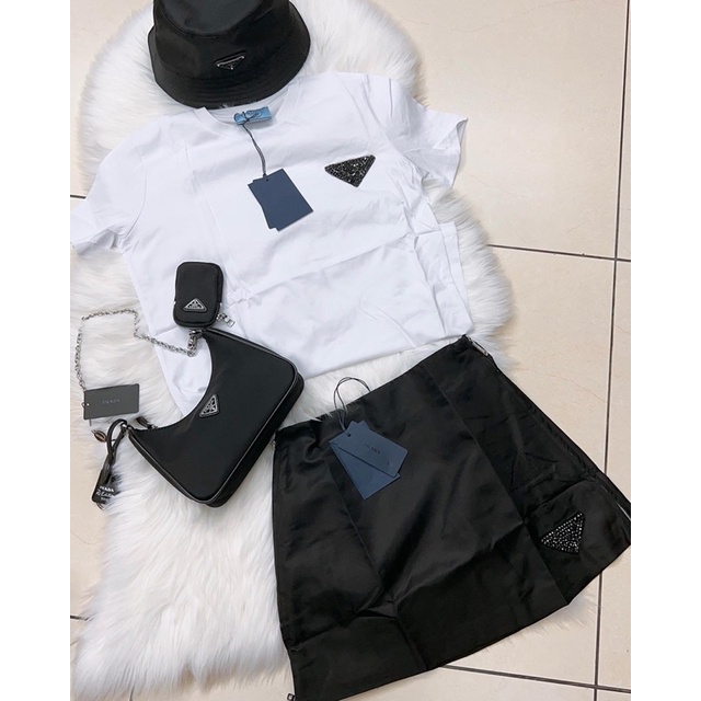 Set áo/quần/chân váy/mũ prada  chất vải đẹp