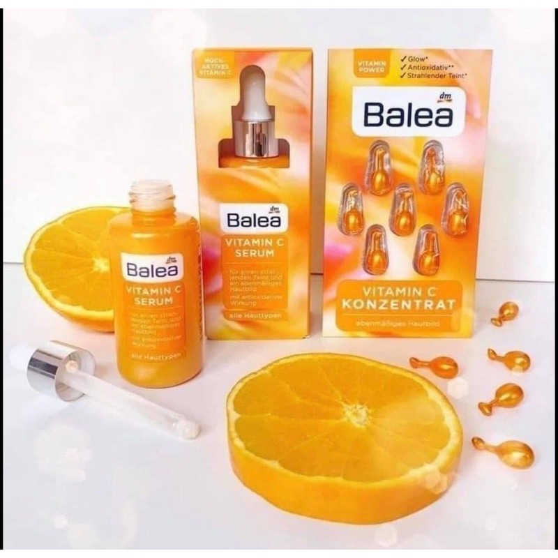 Serum và kem Vitamin C Balea Đức sáng da mờ thâm nếp nhăn ngăn ngừa lão hóa