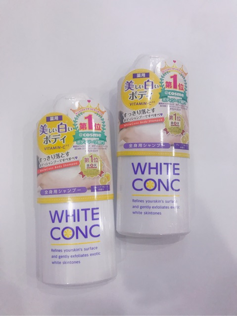 Sữa tắm trắng da white conc