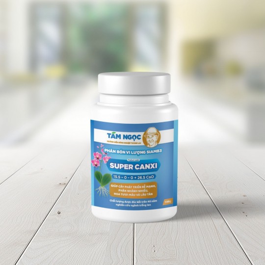 Phân SUPER CANXI NITRATE THẦY TÁM NGỌC hũ 100gr - Rễ mập, hạn phèn, diệt rong rêu, giúp cây tiêu thụ đạm