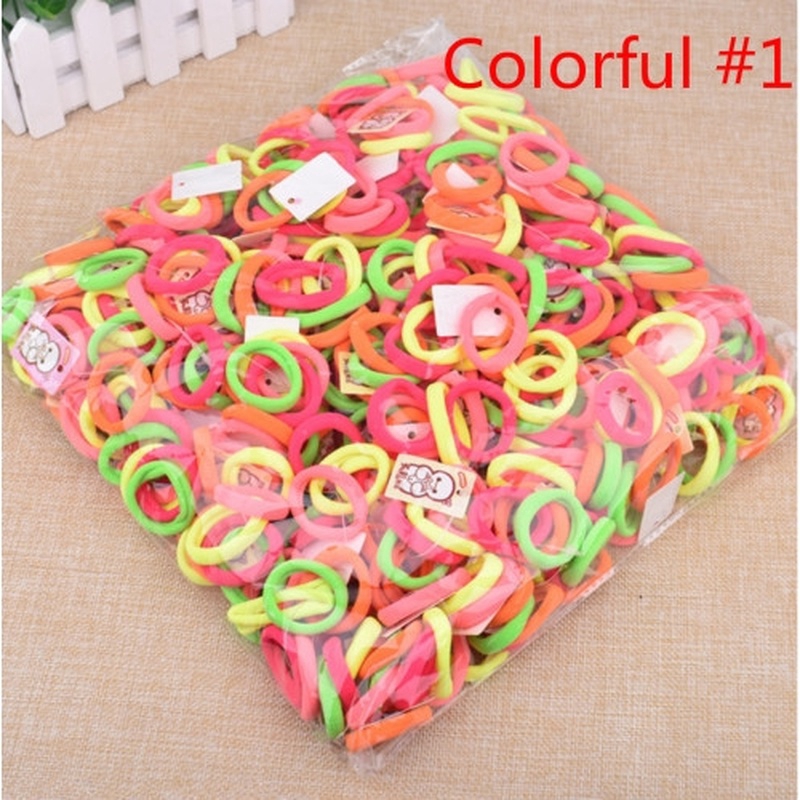Set 50 dây cột tóc co giãn tiện dụng cho bé gái