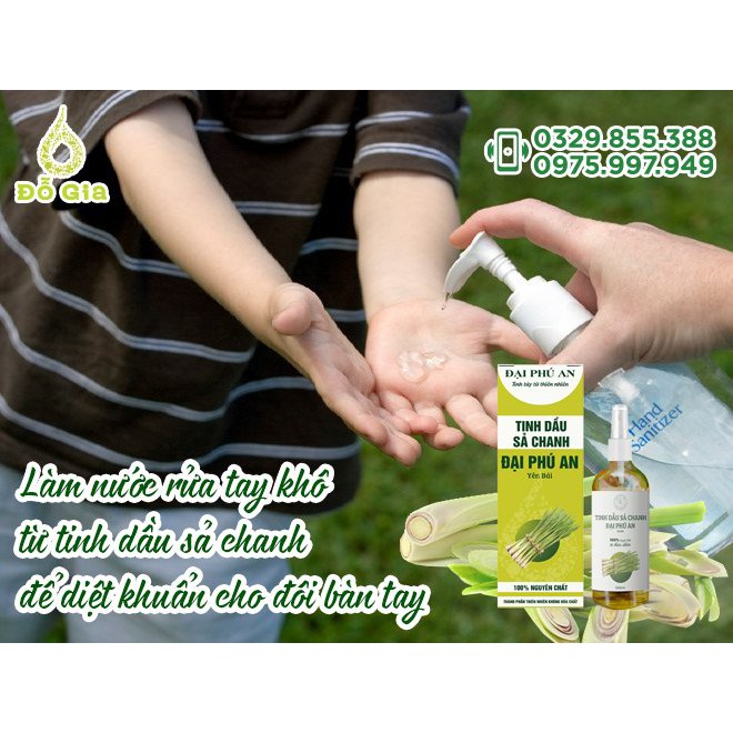 [COMBO] 5 CHAI TINH DẦU SẢ CHANH NGUYÊN CHẤT - Một sản phẩm của ĐẠI PHÚ AN