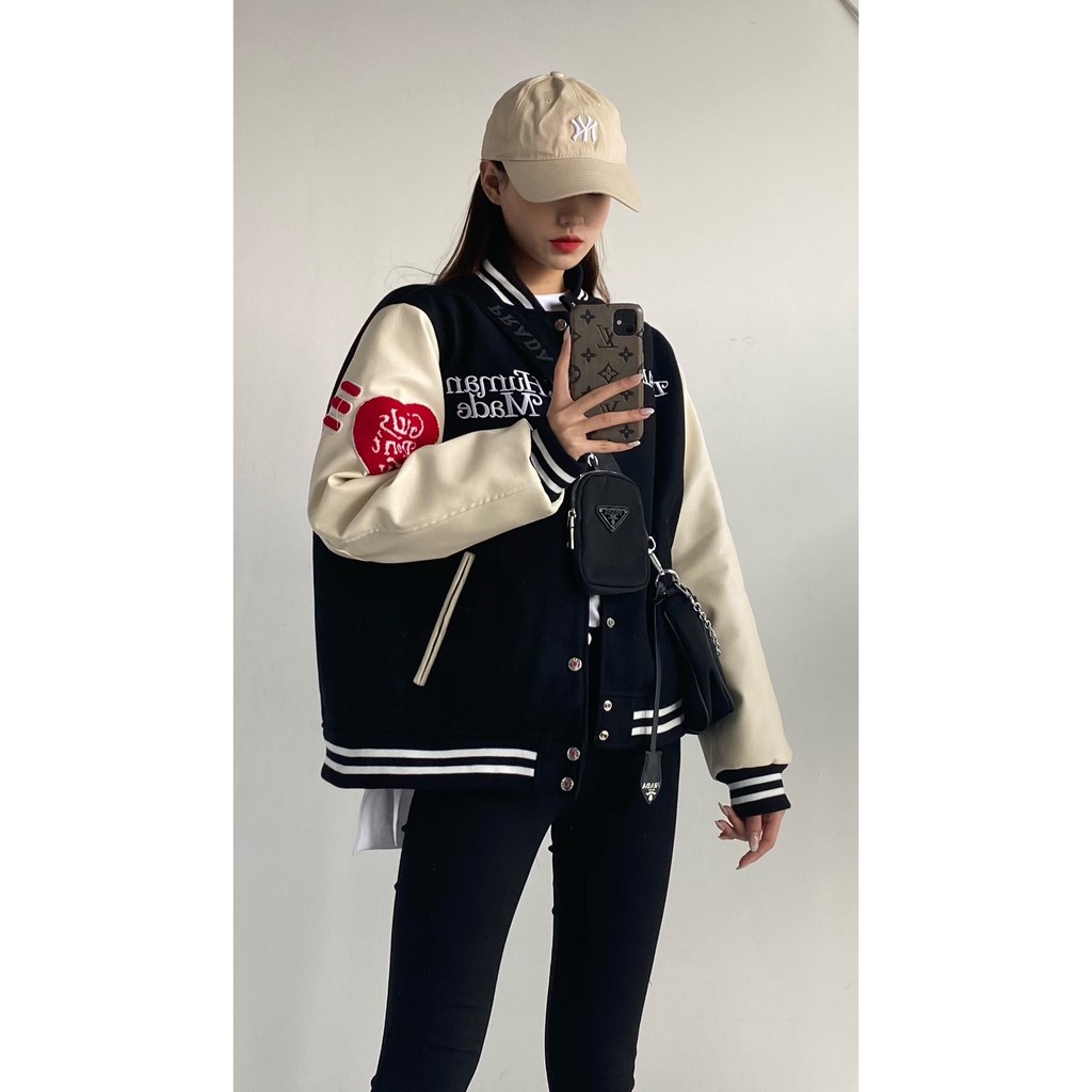 🔥 Áo bomber, bóng chày nam nữ mẫu thiết kế cao cấp hàng hiệu  HOT 2021 2 màu đỏ ,đen🔥