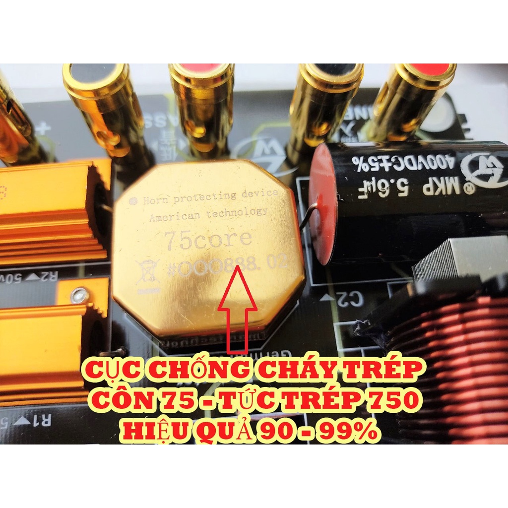 01 MẠCH PHÂN TẦN FULL ĐÔI SH-860L - 2 BASS + 1 TRÉP - BẢO VỆ TRÉP 750 - PHÂN TẦN CHỐNG CHÁY TREBLE
