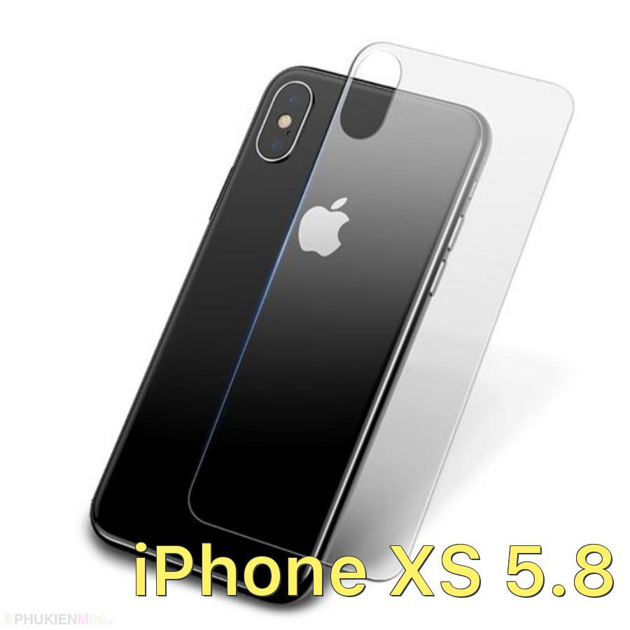 Dán cường lực mặt lưng (back) 9H cho iPhone XS 5.8 giá rẻ