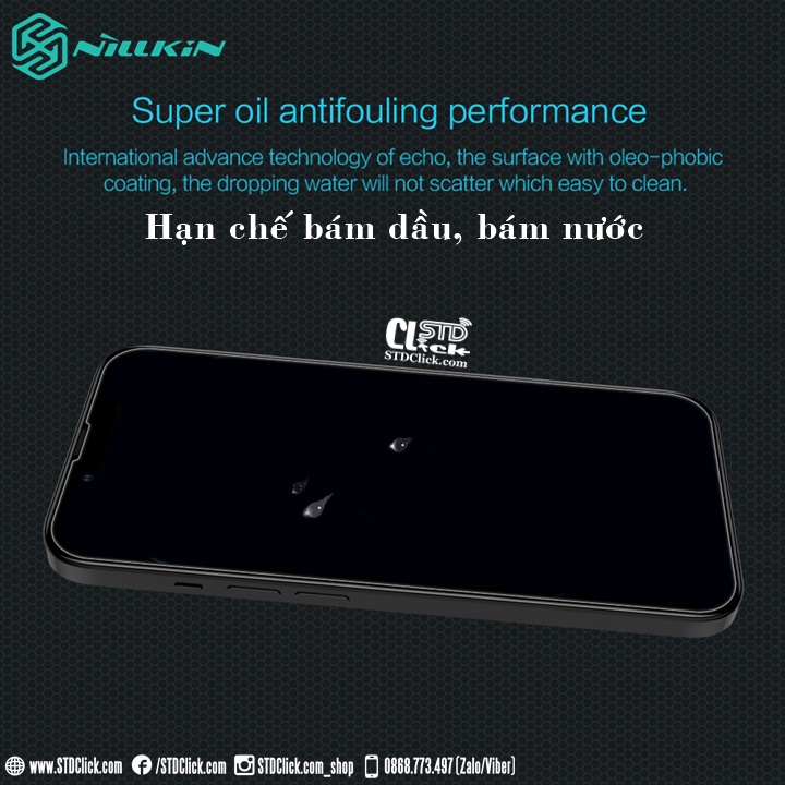 KÍNH CƯỜNG LỰC IPHONE 13 PRO MAX NILLKIN AMAZING H CHÍNH HÃNG