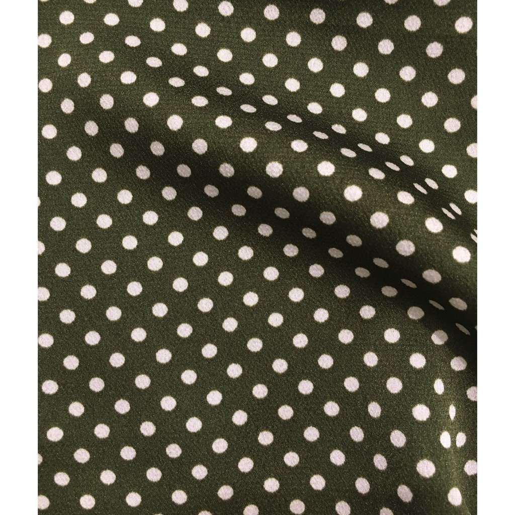 Đầm xéo vai chấm bi xanh cổ điển Naven Dress Gem Clothing SP000522