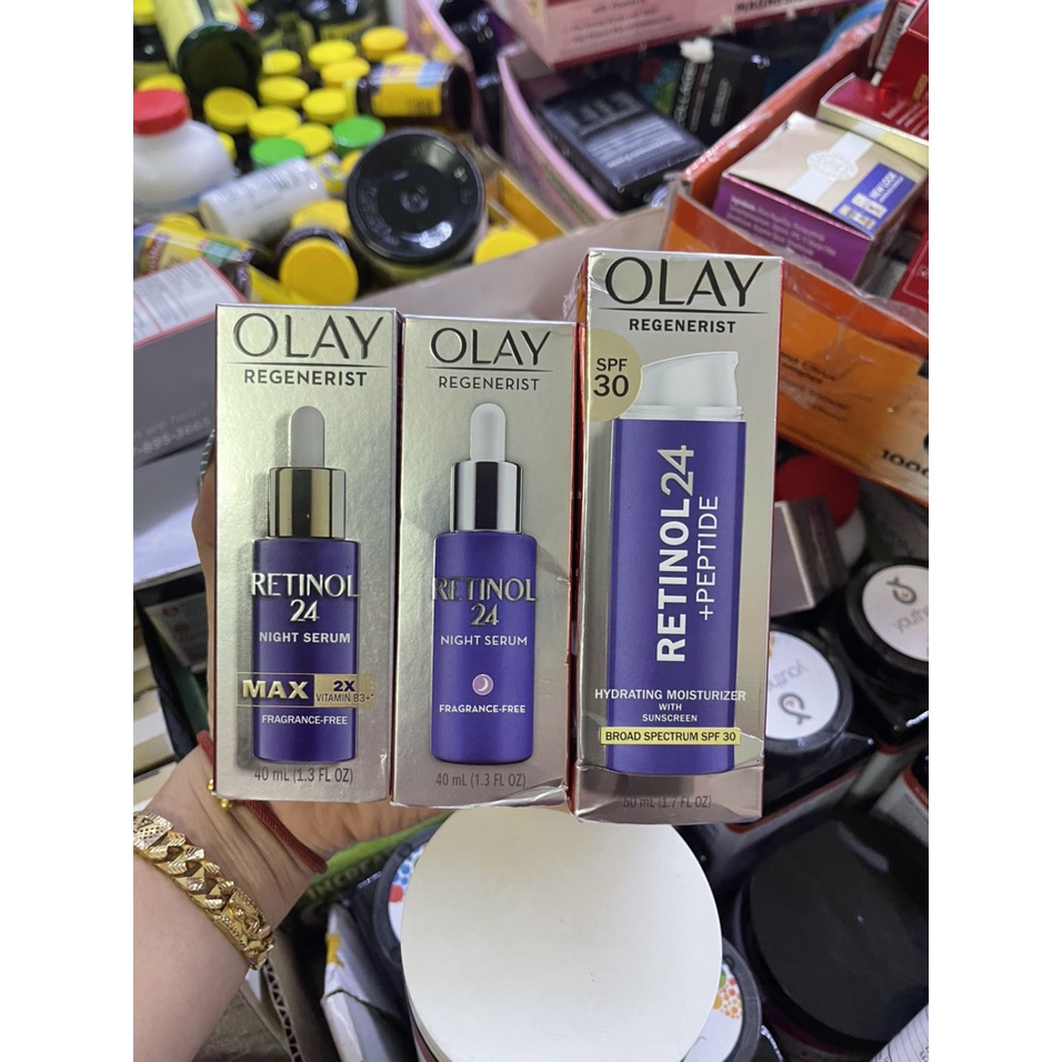 Kem olay retinol 24 max 2x dưỡng ẩm chống lão hóa, tái tạo da trắng sáng ban đêm