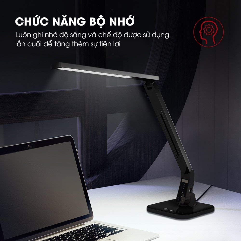 Đèn bàn Taotronics TT-DL01  Bảo hành 24 tháng, 14W, Hẹn Giờ, 4 Chế Độ Màu 5 mức sáng, Điều Khiển Cảm Ứng