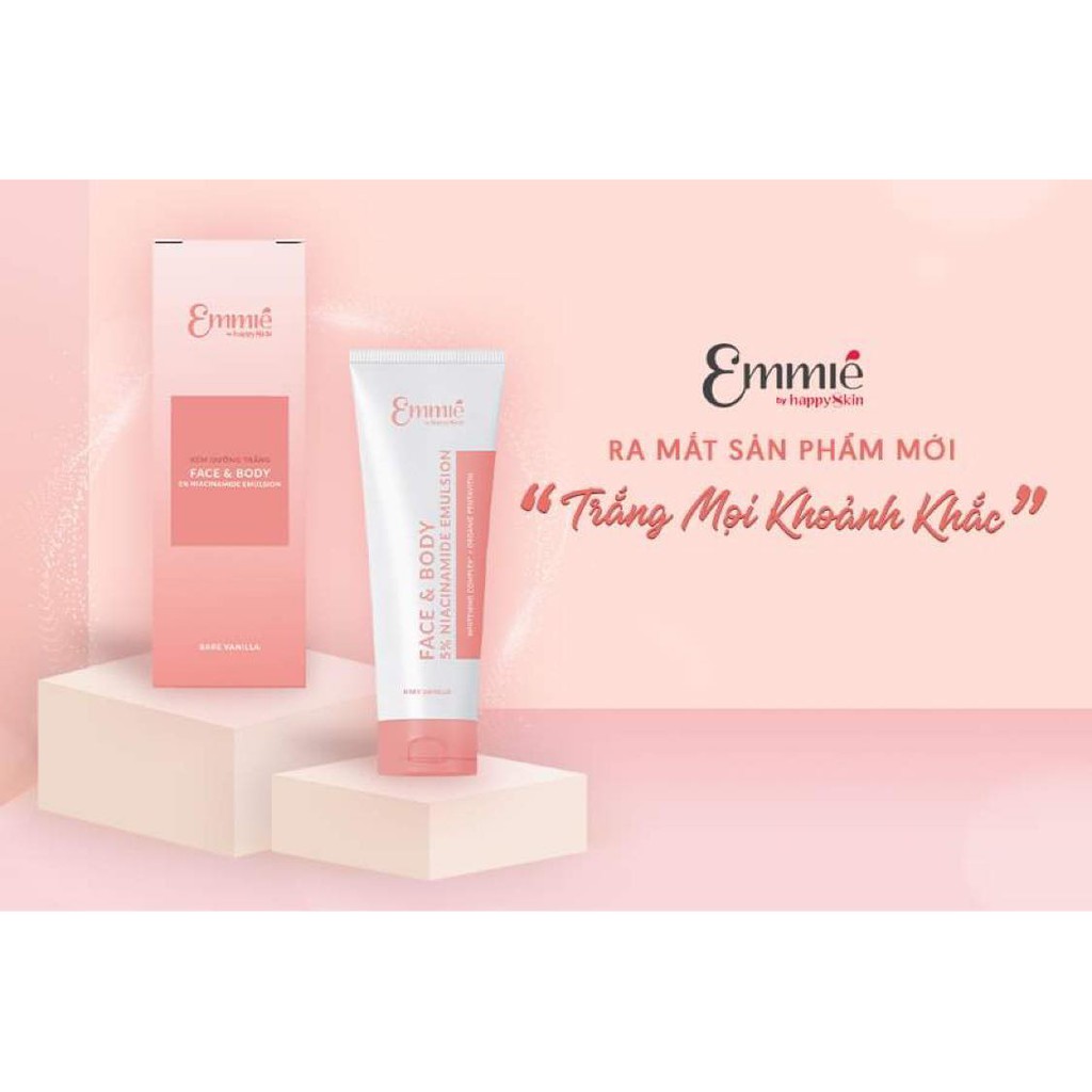 Kem Dưỡng Trắng Emmié Face &amp; Body Emulsion 5% Niacinamide Emmié by Happy Skin