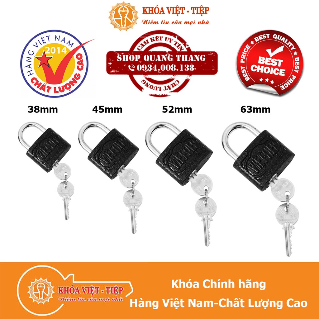 Ổ khóa cửa cổng Việt Tiệp Đen