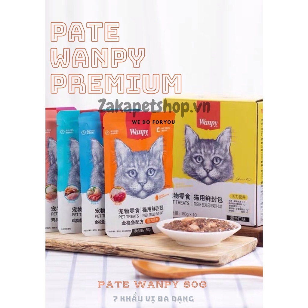 Pate wanpy cho mèo kén ăn 80g 🧡Top Lựa Chọn🧡