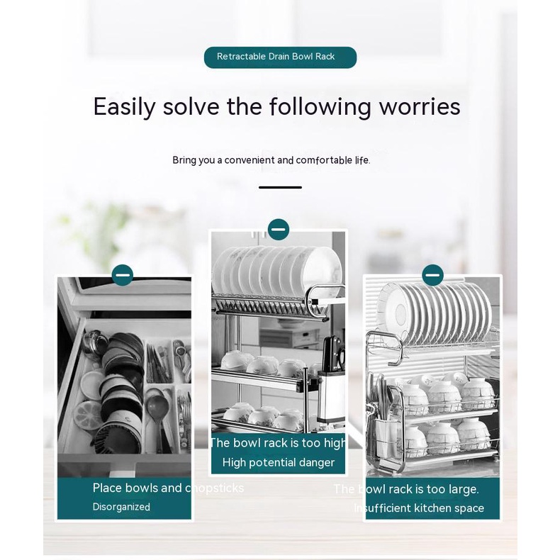 Giá Nhựa Úp Chén Đĩa Ráo Nước Có Thể Thu Gọn Tiện Dụng Cho Nhà Bếp