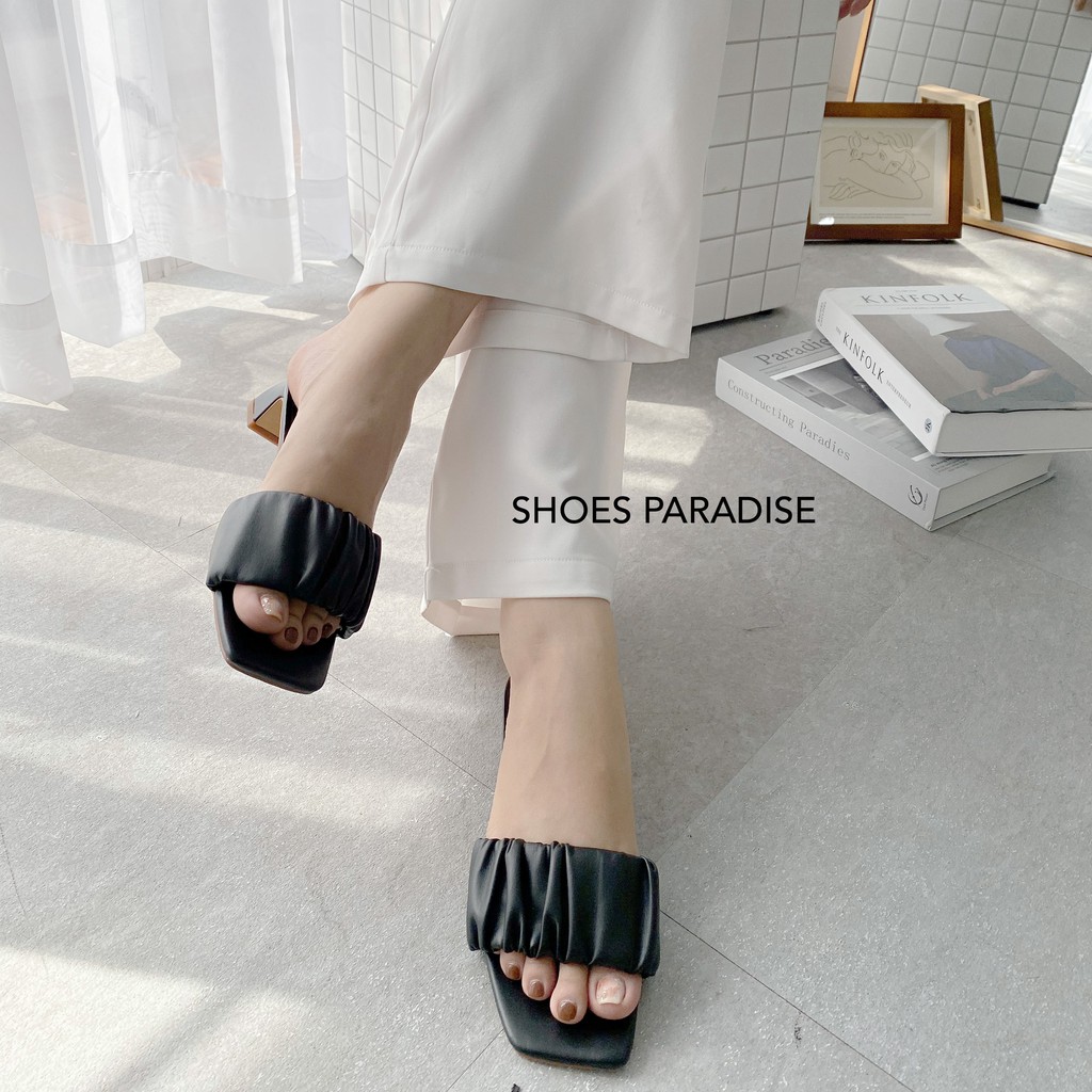 Giày cao gót nữ giày đế cao bảng ngang cao gót 3p đế vuông SHOESPARADISE SH09