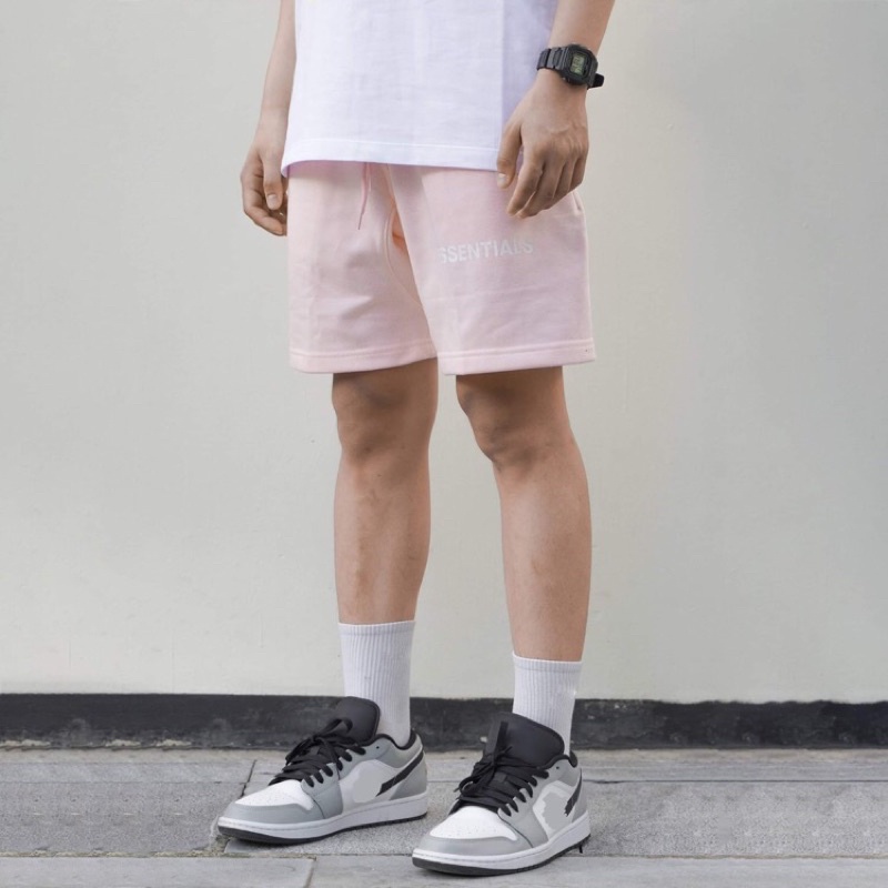 Quần short nỉ Essentials Fear Of God FOG nam nữ 5 màu đen, trắng, xám, hồng, be