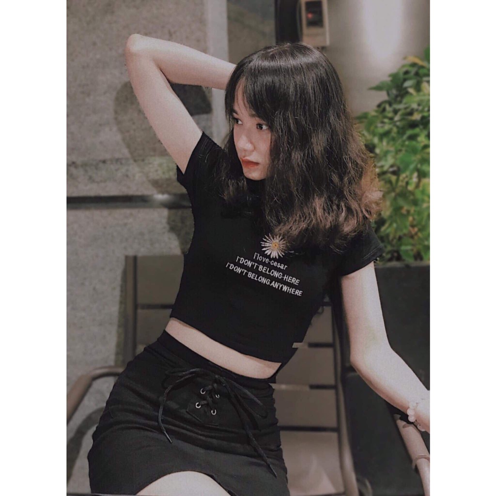 [Mã FAMAYWA giảm 10K đơn 50K] [HÌNH THẬT ÁO CROPTOP THÊU HOA CÚC TRẮNG ULZZANG - ÁO THUN ÔM BODY | BigBuy360 - bigbuy360.vn