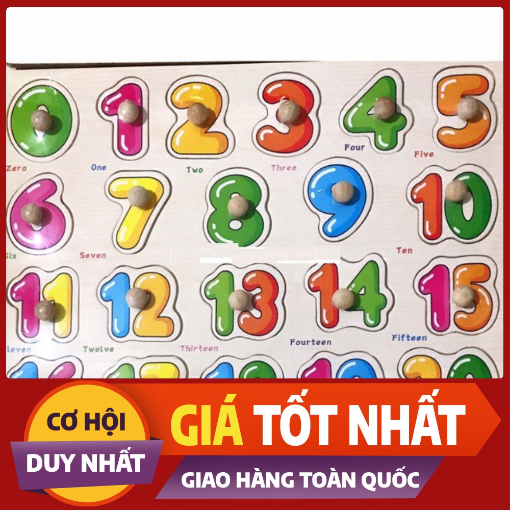 [GIẢM GIÁ SỐC]- Bảng ghép gỗ có núm cầm tay học chữ cái-nhận biết con vật -[shop uy tín]