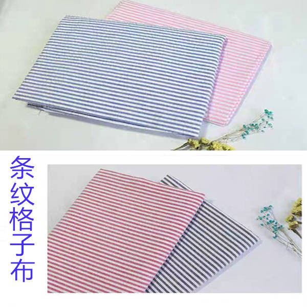 Vải cotton kẻ sọc đỏ/đen may quần áo handmade DIY