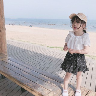 Áo sơ mi trắng bé gái