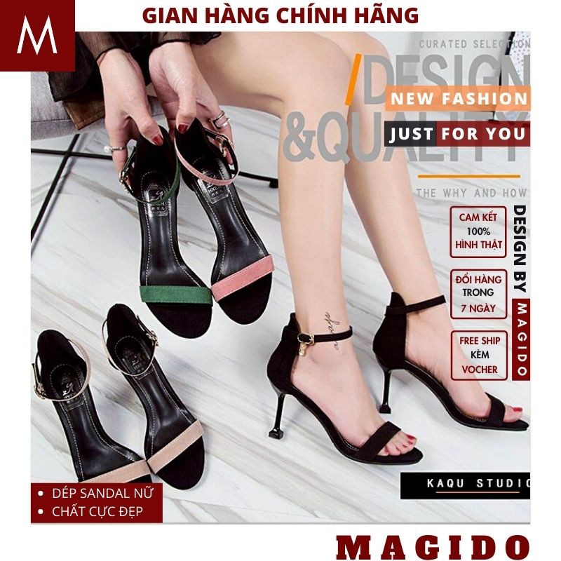 (MUA 1 TẶNG 5+ ẢNH THẬT)sandal cao ghót 7 phân giầy sandal cao ghót nữ ,7-10p cực chất, phong cách hàn quốc MAGIDO