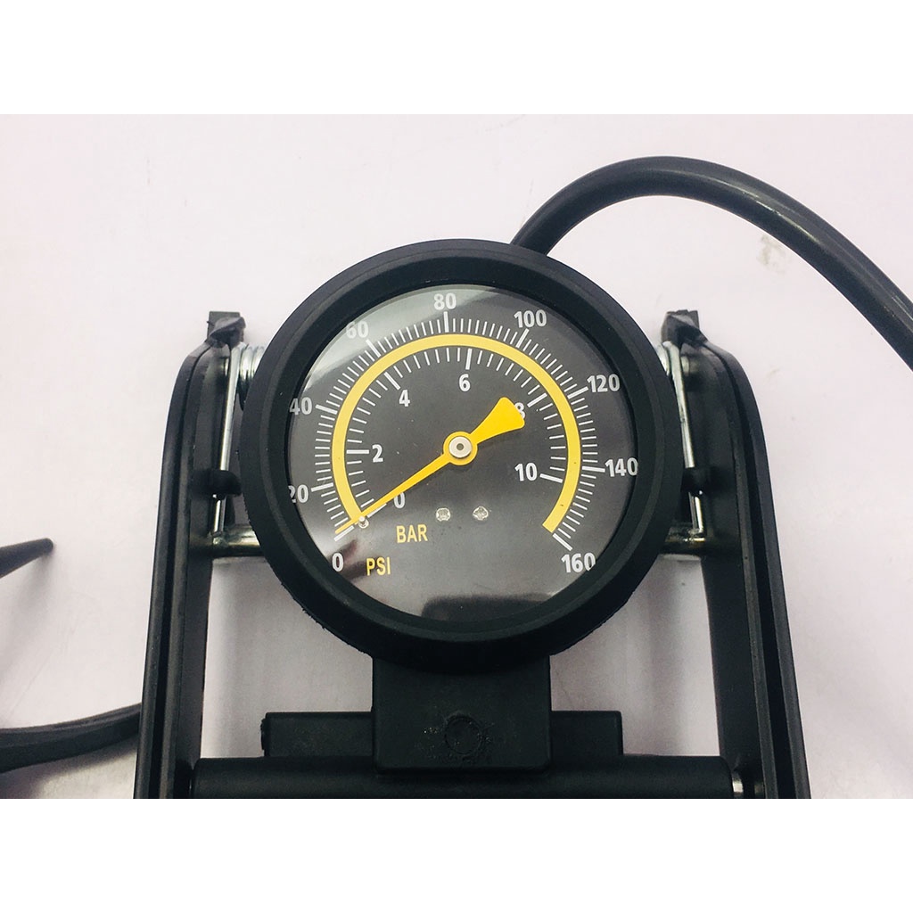 Bơm xe đạp chân 2 ống pitong xanh 220cc 160psi