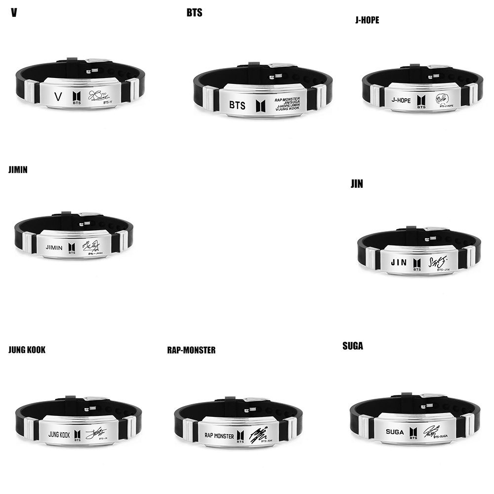 Vòng tay thời trang in tên các thành viên nhóm BTS