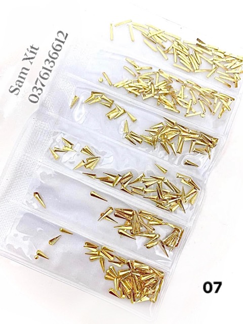 Charm kim loại dạng túi 6kiểu trang tri móng tay