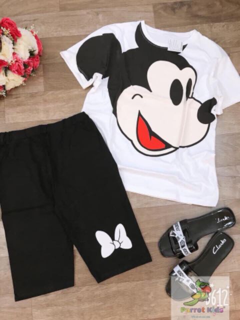 Set Mẹ&Bé Mẫu Nike + Vịt Daisy + Mickey  quần c.bi + Mickey quần nơ