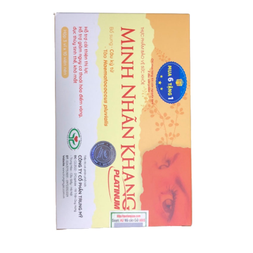 Minh Nhãn Khang Platinum 30 viên - Hỗ trợ cải thiện thi lực - Yes