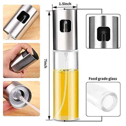Bình xịt dầu ăn phun sương cho nồi chiên không dầu chai thủy tinh cao cấp 100ml
